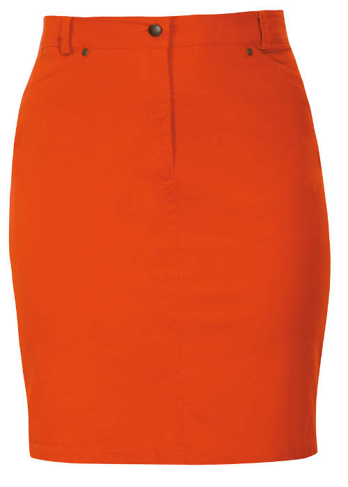 Oranžová letná sukne nadmerných veľkostí