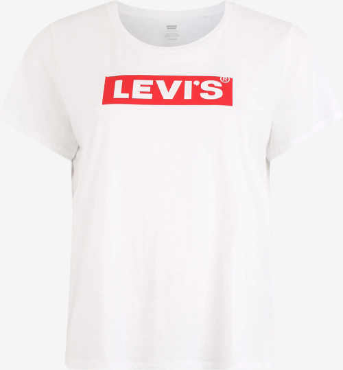 Dámske biele tričko Levi’s s krátkym rukávom v plných veľkostiach