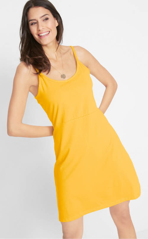 Kanárikovo žlté letné šaty