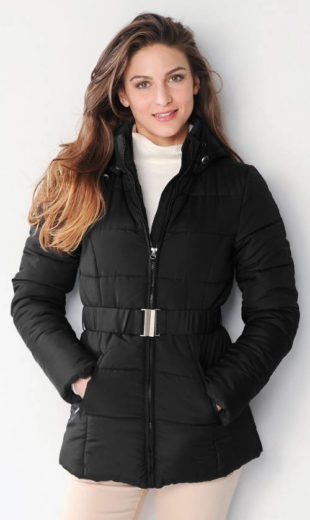 Nadrozmerná dámska zimná bunda s odnímateľnou kapucňou