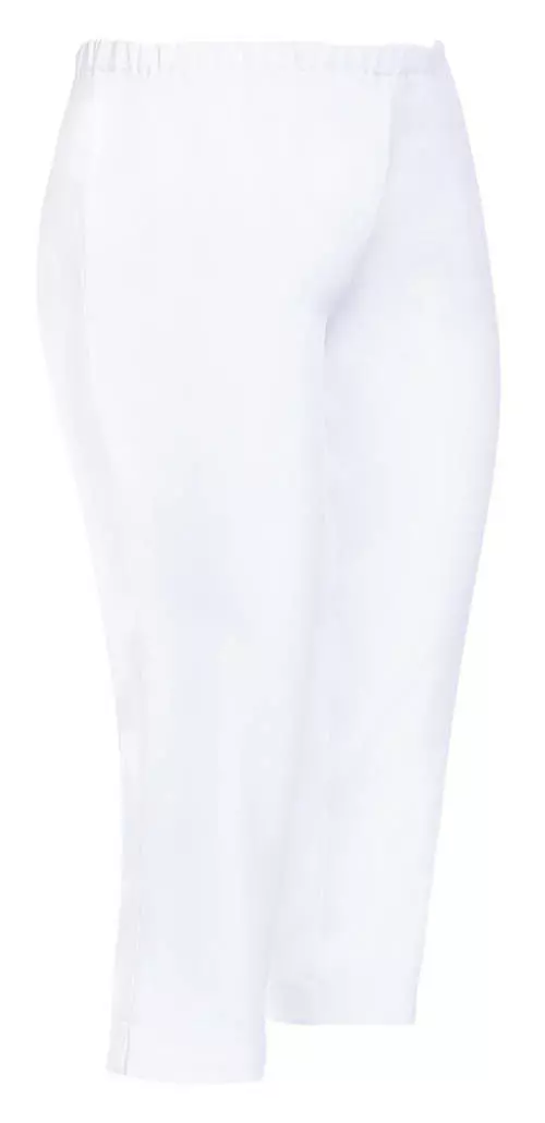 Biele dámske nohavice na gumu