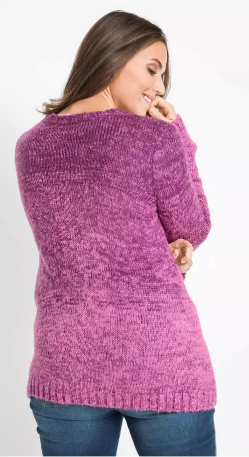 Fialový teplý dámsky sveter