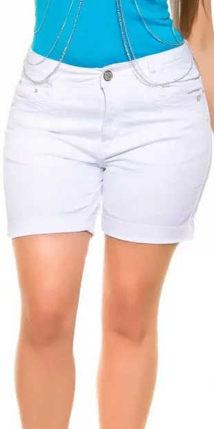 Biele džínsové šortky