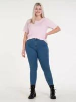 Dámske moderné základné skinny džínsy s vysokým pásom
