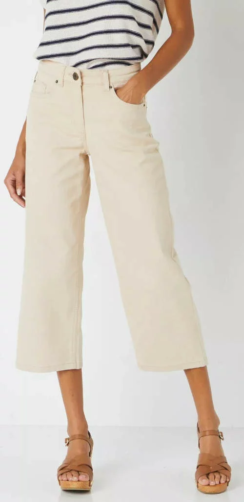Béžové džínsové šortky pre menšiu postavu