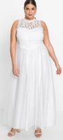 XXL lacné svadobné šaty pre bacuľky